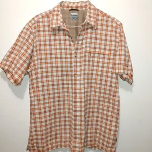 Columbia Titanium Sz‎ XL Men's Short Sleeve Button Down Shirt W/ Zipper Pocket